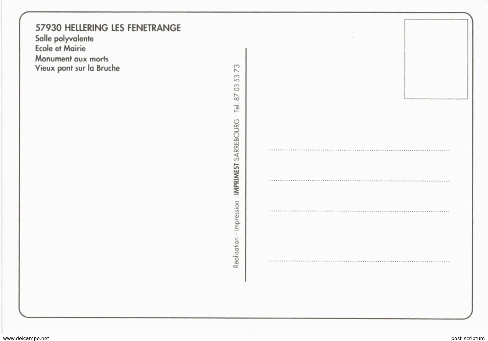 Hellering Les Fénétrange - Salle Polyvalente école Et Mairie Monument Aux Morts Vieux Pont Sur La Bruche - Autres & Non Classés