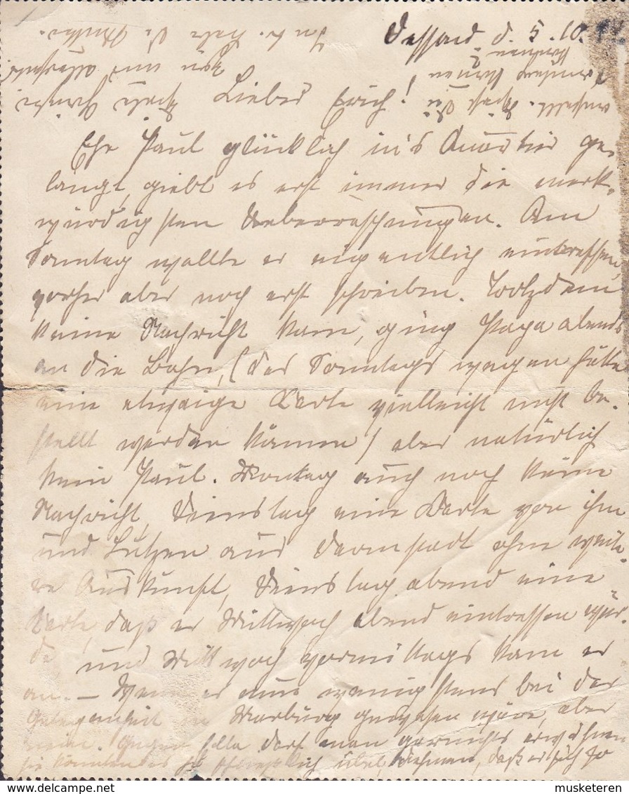 Deutsche Reichspost DESSAU 1899 Kartenbrief Zum Diakonissenhaus HALLE A. SAALE (Arr.) 10 Pf. Adler Eagle Stamp - Briefe U. Dokumente