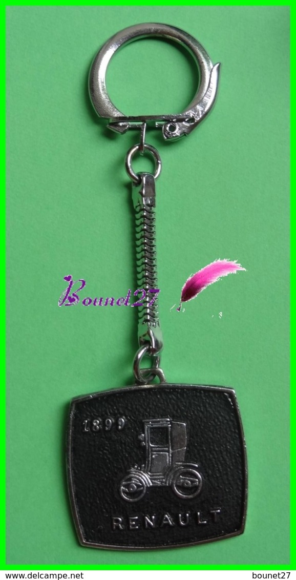 Porte Clé  Vintage " Alsacien BANANIA " Chocolat Voiture RENAULT 1899 Car BICHET Keychain - Key-rings