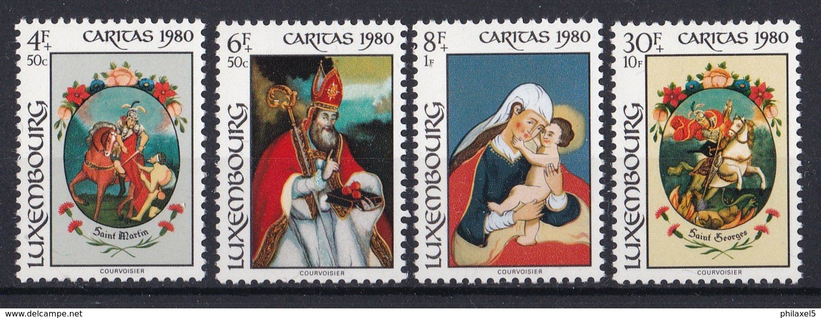 Luxemburg - Caritas: Hinterglasmalerei (III) - MNH - M 1018-1021 - Ongebruikt