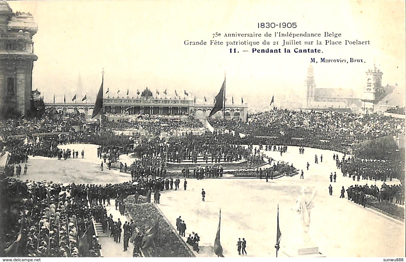 Place Poelaert (Grande Roue) - 75ème Anniversaire Indépendance Belge 1905 - Top Animation - M Marcovici - Fêtes, événements