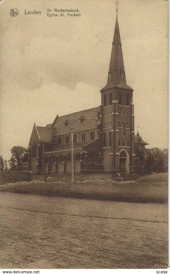 Landen   -    St. Norbertuskerk.   -    1938   Naar   Charleroi - Landen