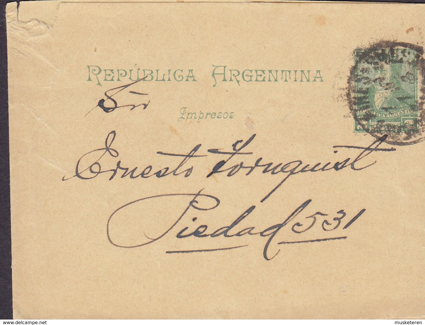 Argentina Postal Stationery Ganzsache Entero Wrapper Streifband Bande Journal 2 Centavos BUENOS AIRES 19?? - Ganzsachen