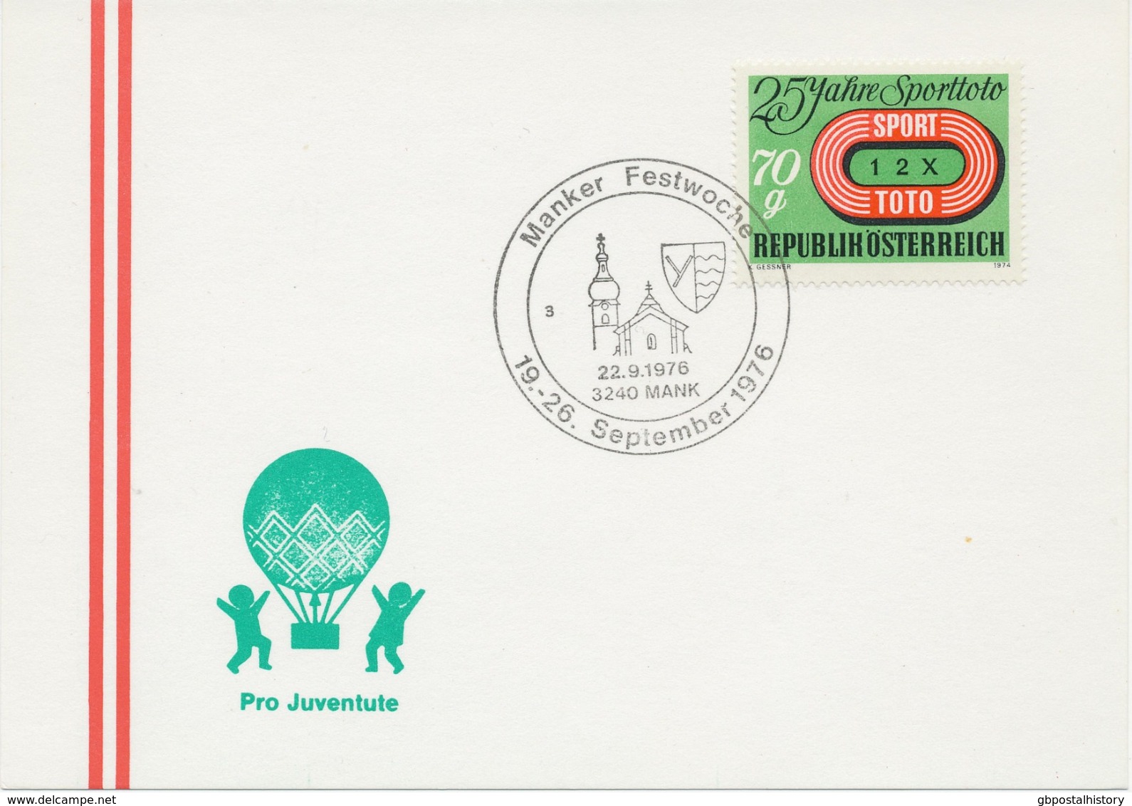 ÖSTERREICH 1976 3240 MANK Manker Festwoche 19.-26. September 1976 - Franking Machines (EMA)