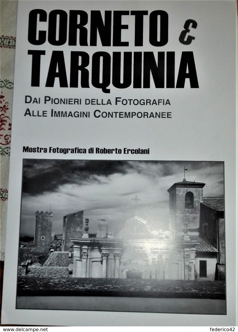 4 STAMPE DELL'ANTICA CORNETO -TARQUINIA IN CARTELLA CONTENITORE DA INCORNICIARE - Stampe & Incisioni