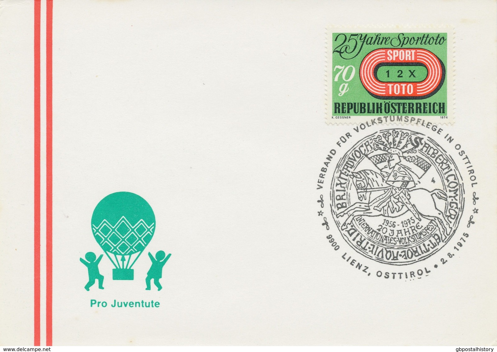 ÖSTERREICH 1975 9900 LIENZ Verband Für Volkstumpflege In Osttirol - 1956-1976 20 Jahre Internationales Volkstumsfest - Frankeermachines (EMA)