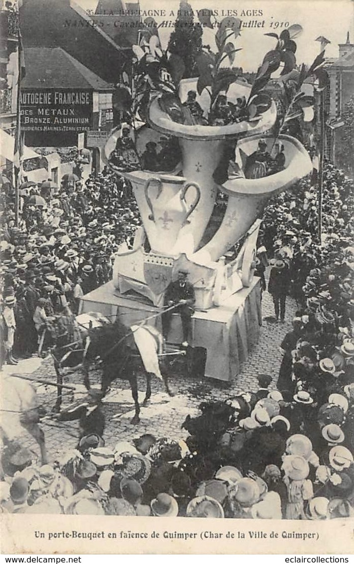 Thème. Poterie.Céramique.Faiencerïe.Briquetterie. Cavalcade Nantes.Porte Bouquet Quimper   (Voir Scan) - Industry