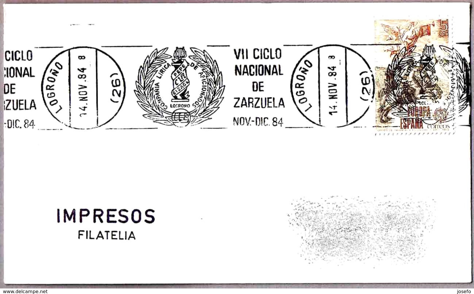 VII Ciclo Nacional De ZARZUELA. Logroño, La Rioja, 1984 - Música