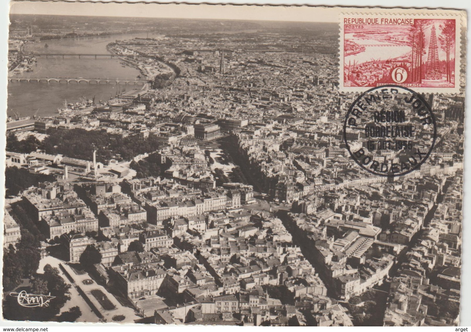 Carte-Maximum FRANCE N° Yvert 1036 (BORDEAUX) Obl Sp 1er Jour ((Ed Combier 40A) RR - 1950-1959