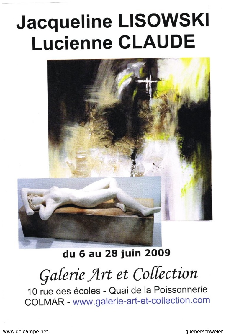 Affiche Exposition De Jacqueline LISOWSKI Et Lucienne CLAUDE à Colmar Ft 32 X 45 Cm - Other & Unclassified