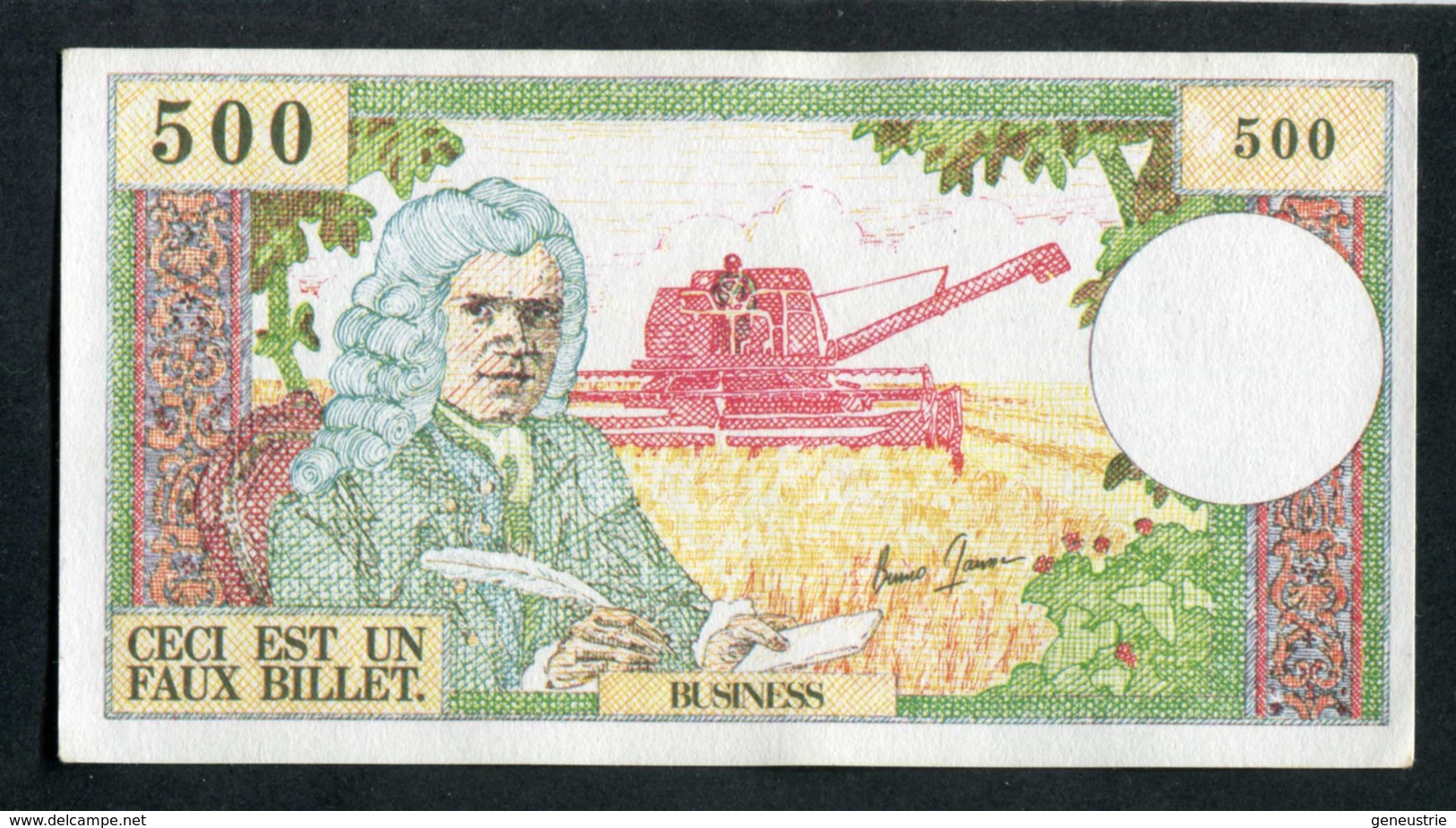 Billet De Banque Fantaisie De 500F (années 60) "Ceci Est Un Faux Billet / Business" - Specimen