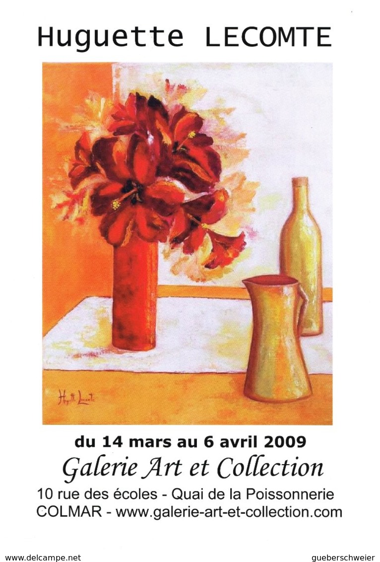 Affiche Exposition De Huguette LECOMTE à Colmar Ft 32 X 45 Cm - Acryliques