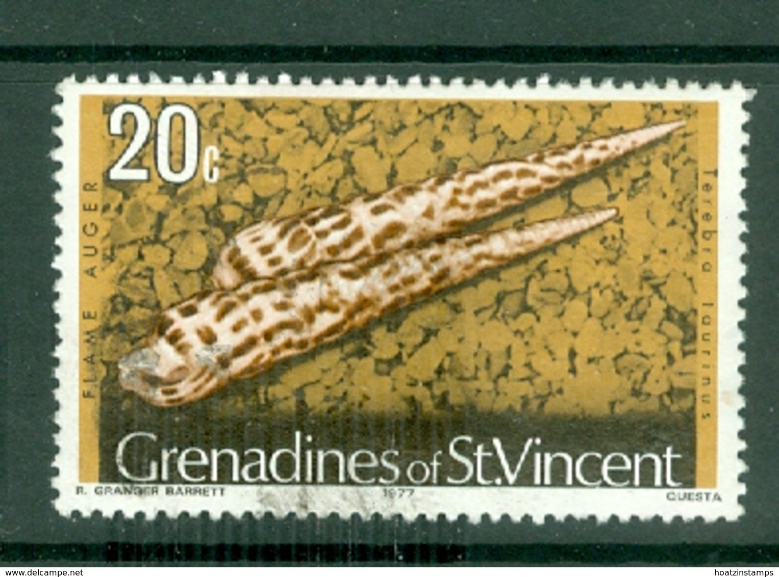 St Vincent Grenadines: 1974/77   Shells & Molluscs  SG45B    20c   [imprint Date '1977']    Used - St.Vincent & Grenadines