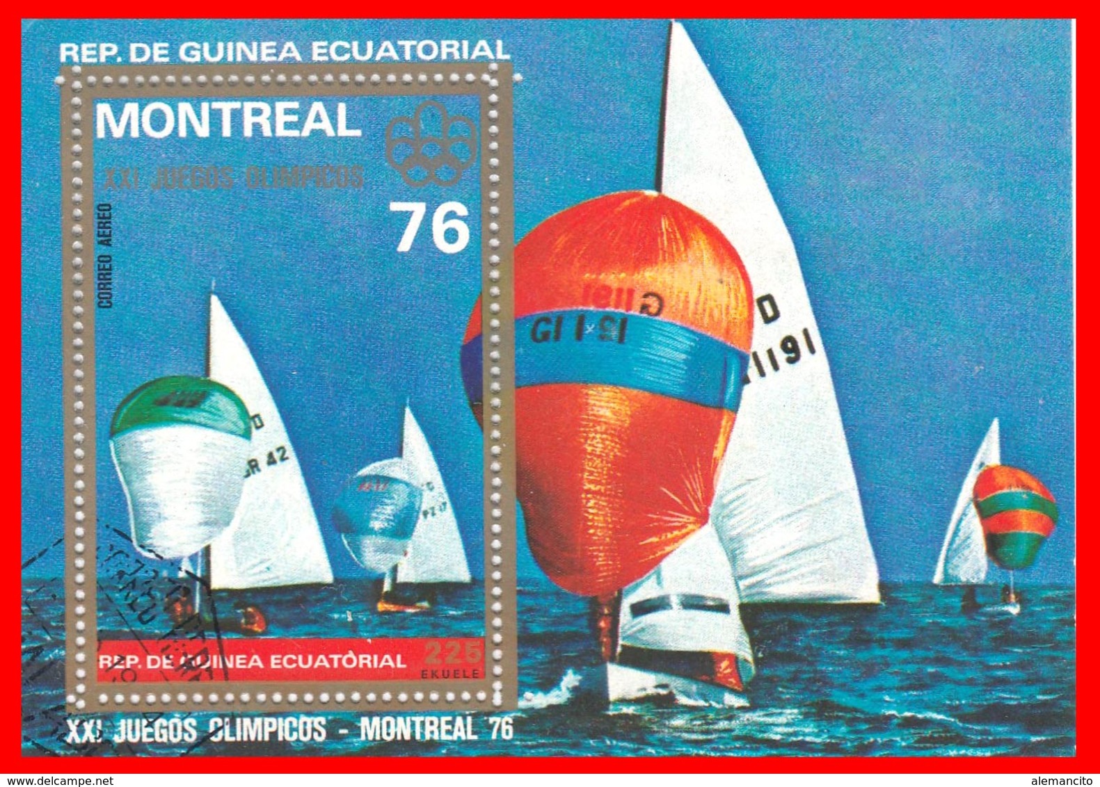REP. DE GUINEA ECUATORIAL HOJITA OLIMPIADAS GUINEA  AÑO 76 - Guinea Ecuatorial