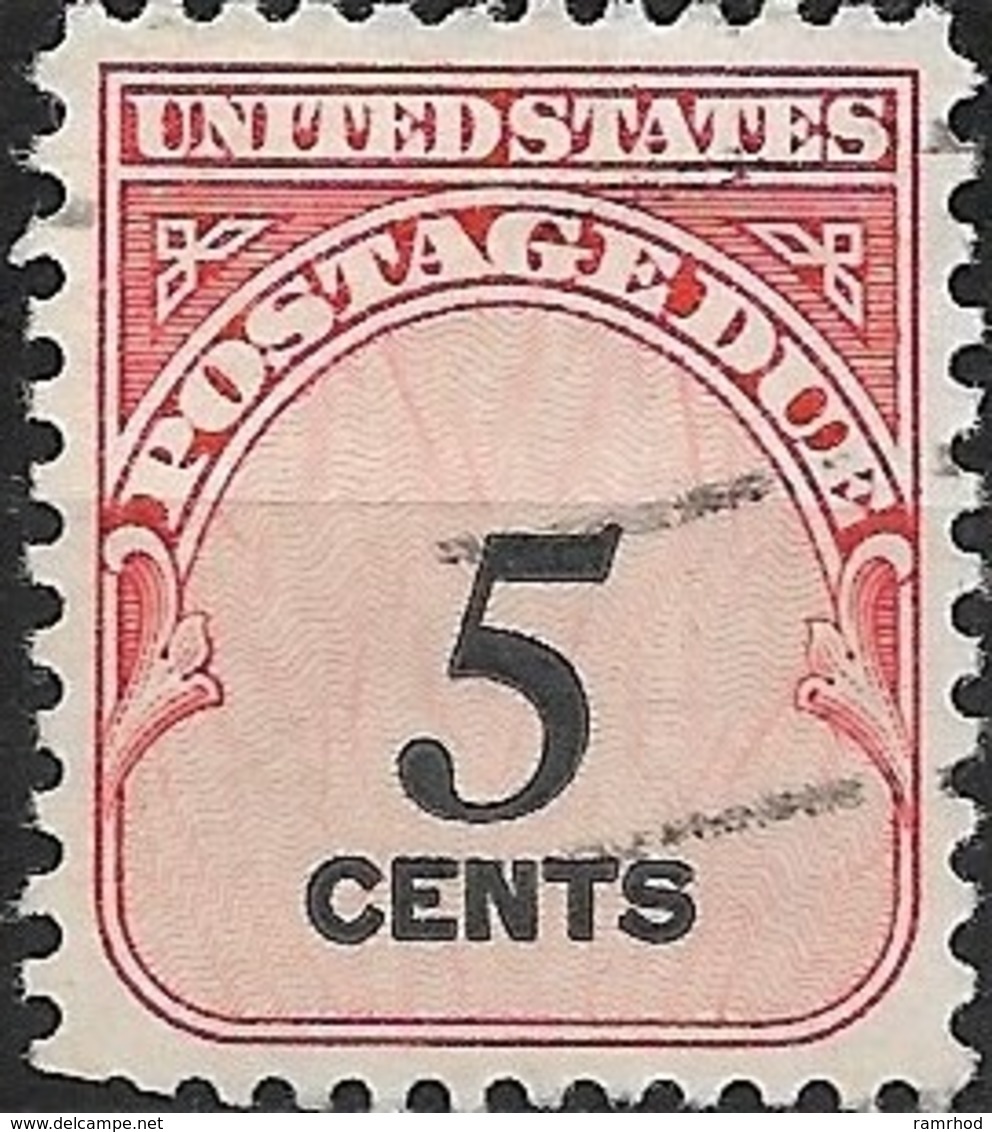 USA 1959 Postage Due - 5c Red FU - Taxe Sur Le Port