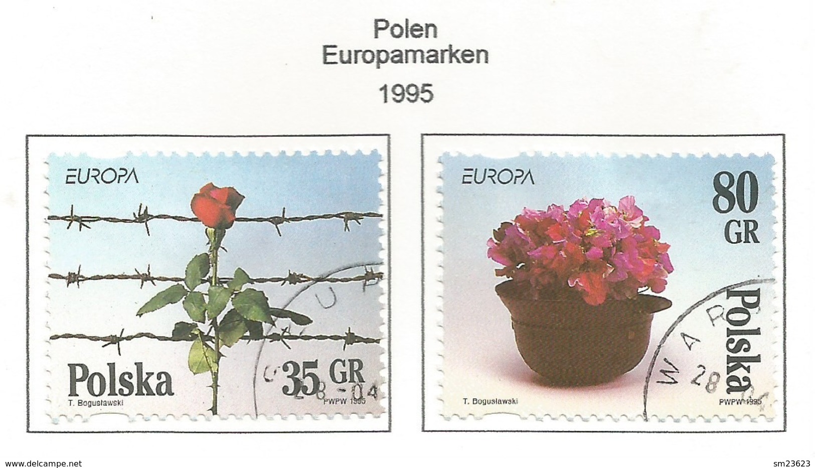 Polen / Polska 1995  Mi.Nr. 3533 / 3534 , EUROPA CEPT - Frieden Und Freiheit - Gestempelt / Fine Used / (o) - 1995