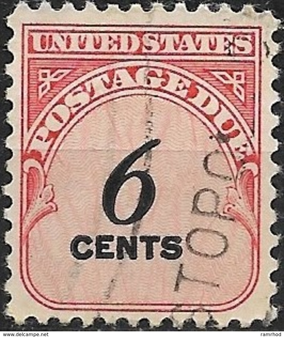 USA 1959 Postage Due - 6c Red FU - Taxe Sur Le Port