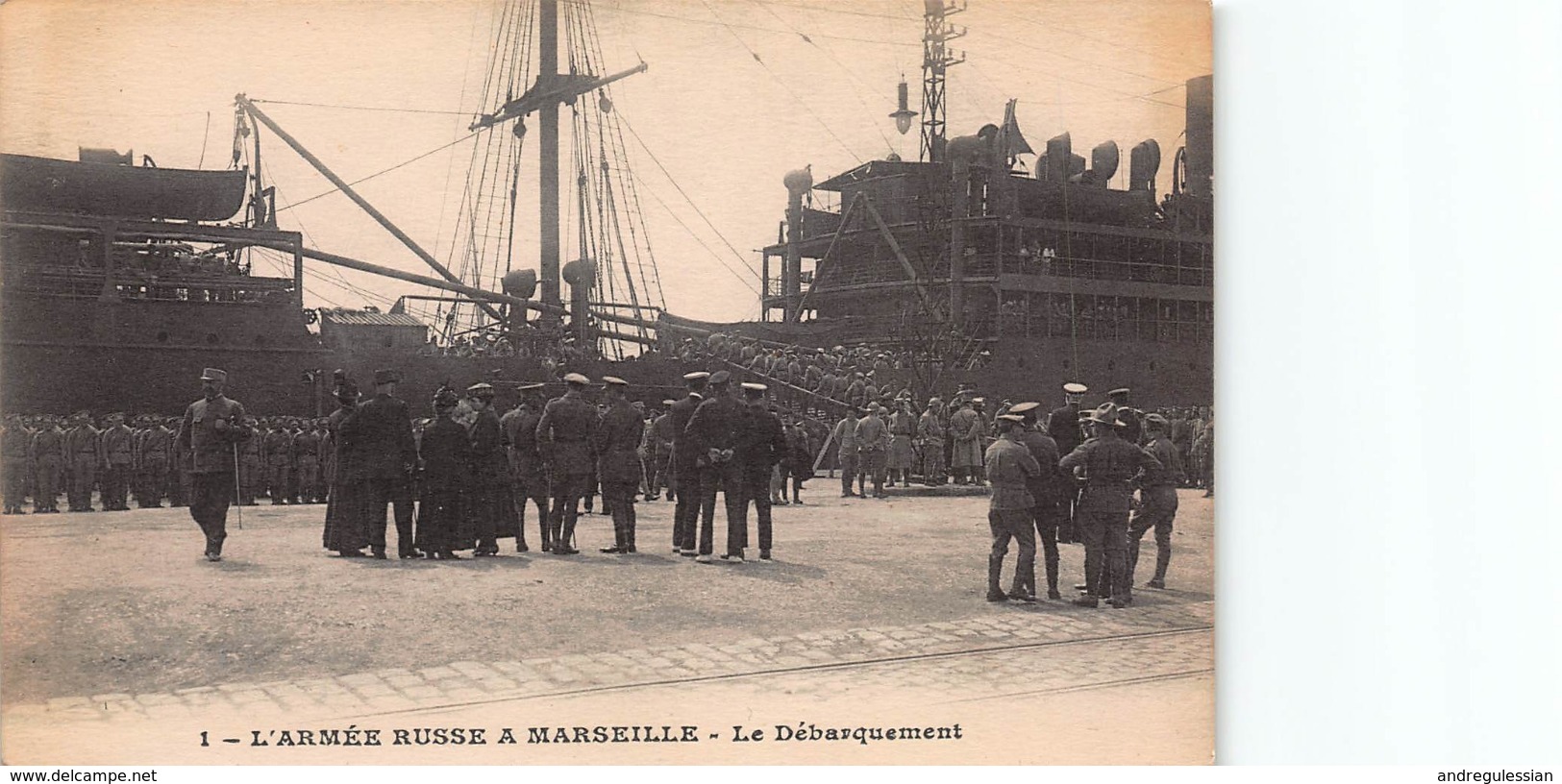 CPA L' ARMEE RUSSE A MARSEILLE - Le Débarquement - Unclassified