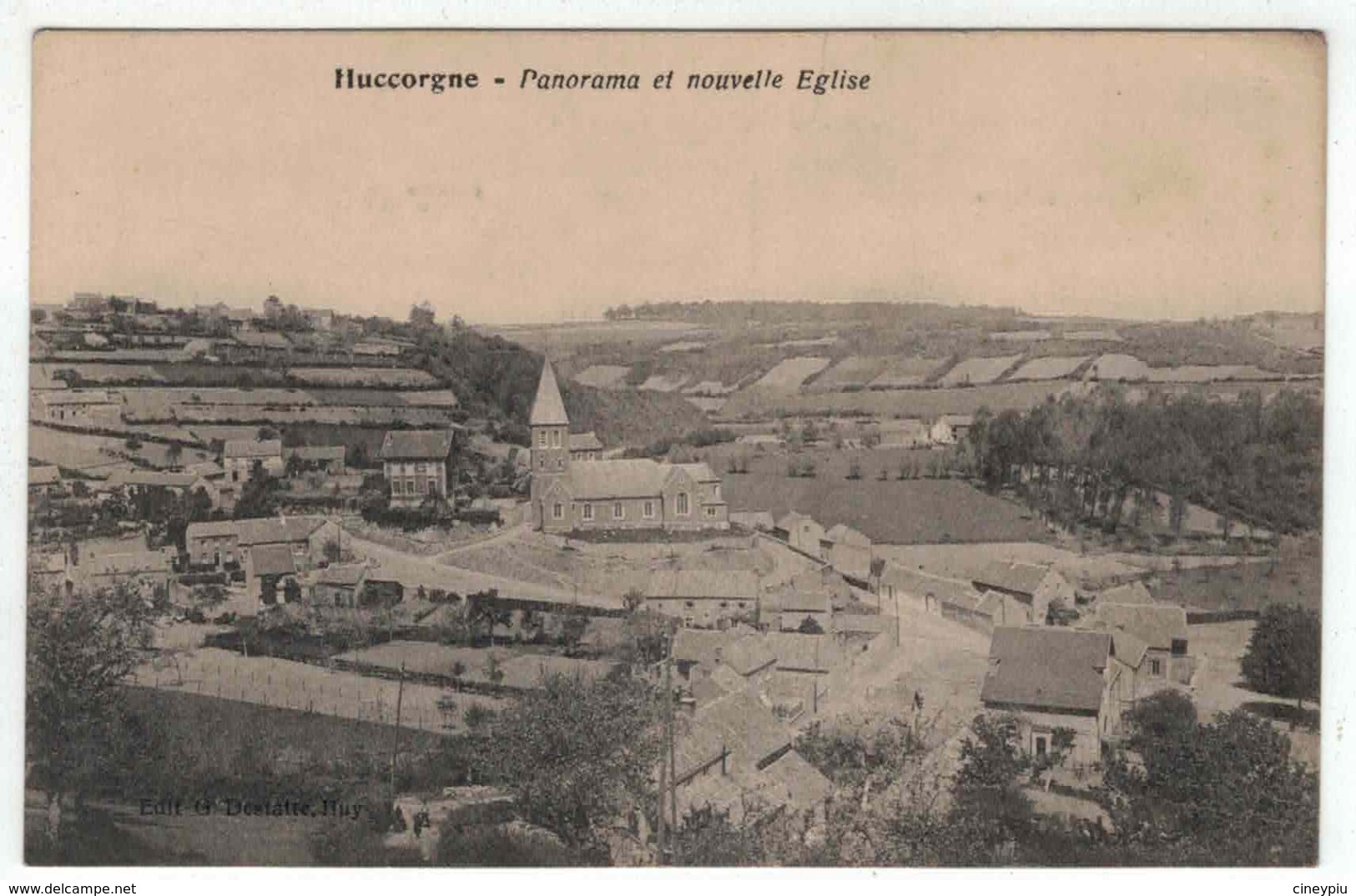 Huccorgne - Panorama Et Nouvelle église - Ed. G Destatte - Wanze