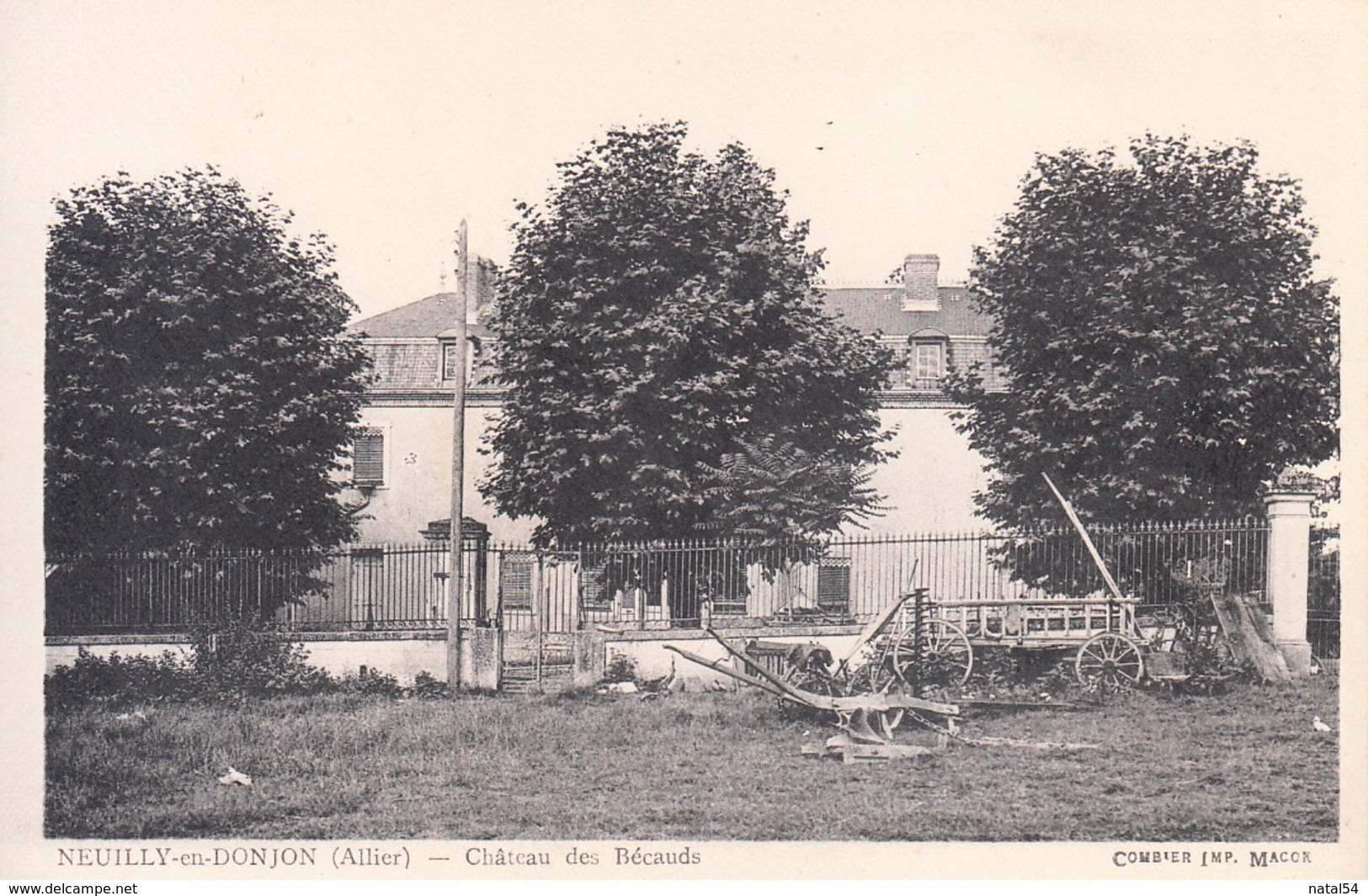 03 - Neuilly En Donjon : Château Des Bécauds - CPSM Au Format 9x14 Neuve - Otros & Sin Clasificación