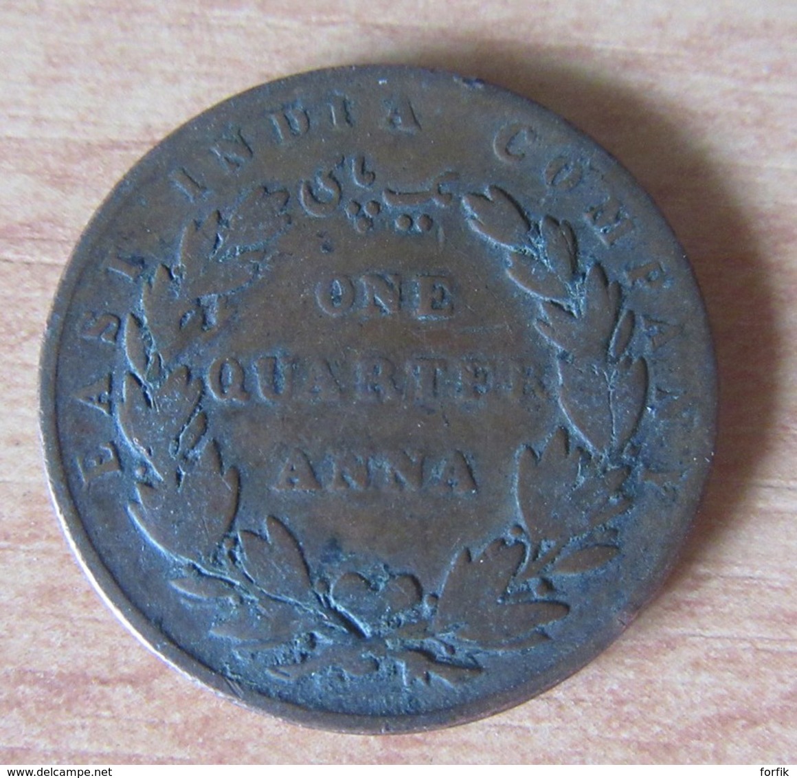 Inde Britannique (East India Company) - Monnaie One Quarter Anna 1835 - Colonies