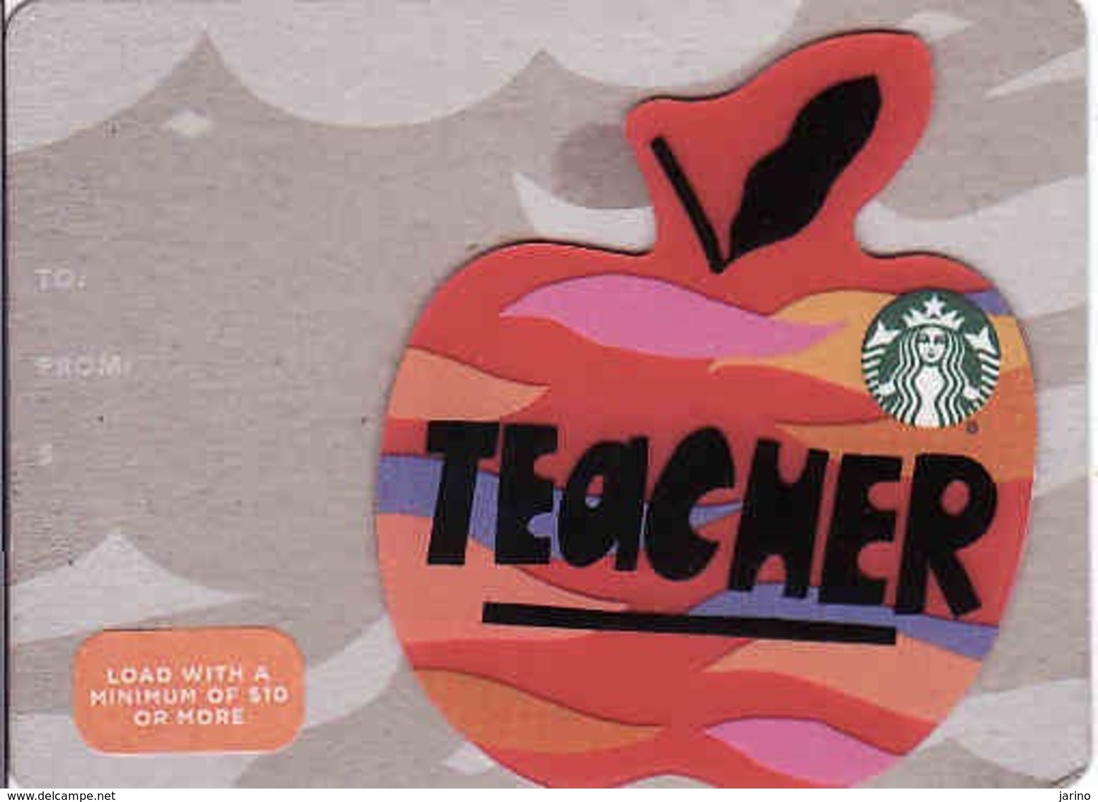 USA - Apple, Teacher Starbucks Card, - Cartes Cadeaux