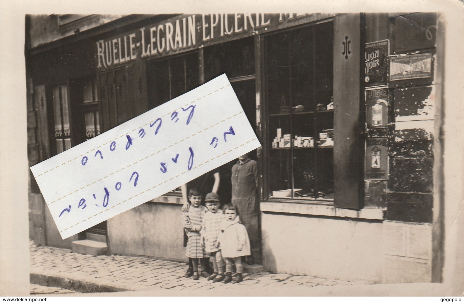 Epicerie RUELLE-LEGRAIN à Localiser  ( Photo- Carte Format Cpa 9 Cm X 14 Cm ) - A Identificar