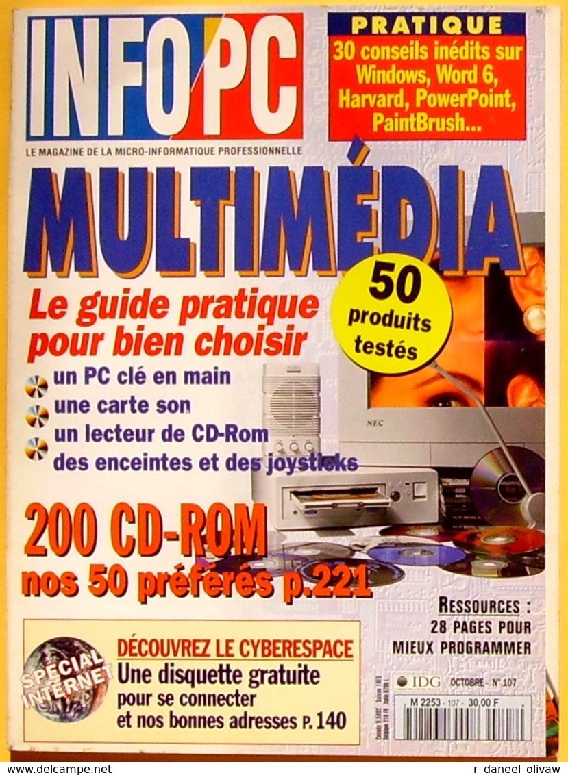 Info PC N° 107 - Octobre 1994 (TBE+) - Informatique