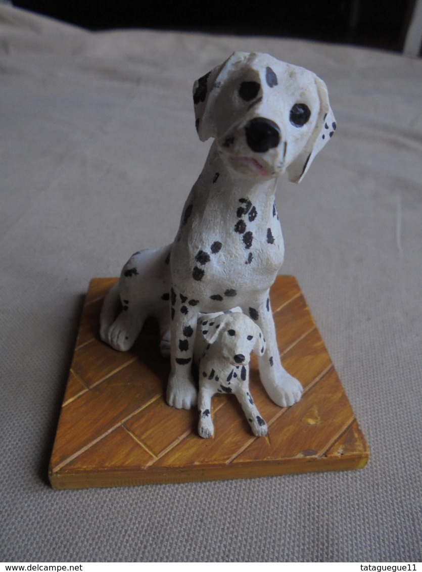 Statuette De Chien - Dalmatien Et Son Chiot - Animaux