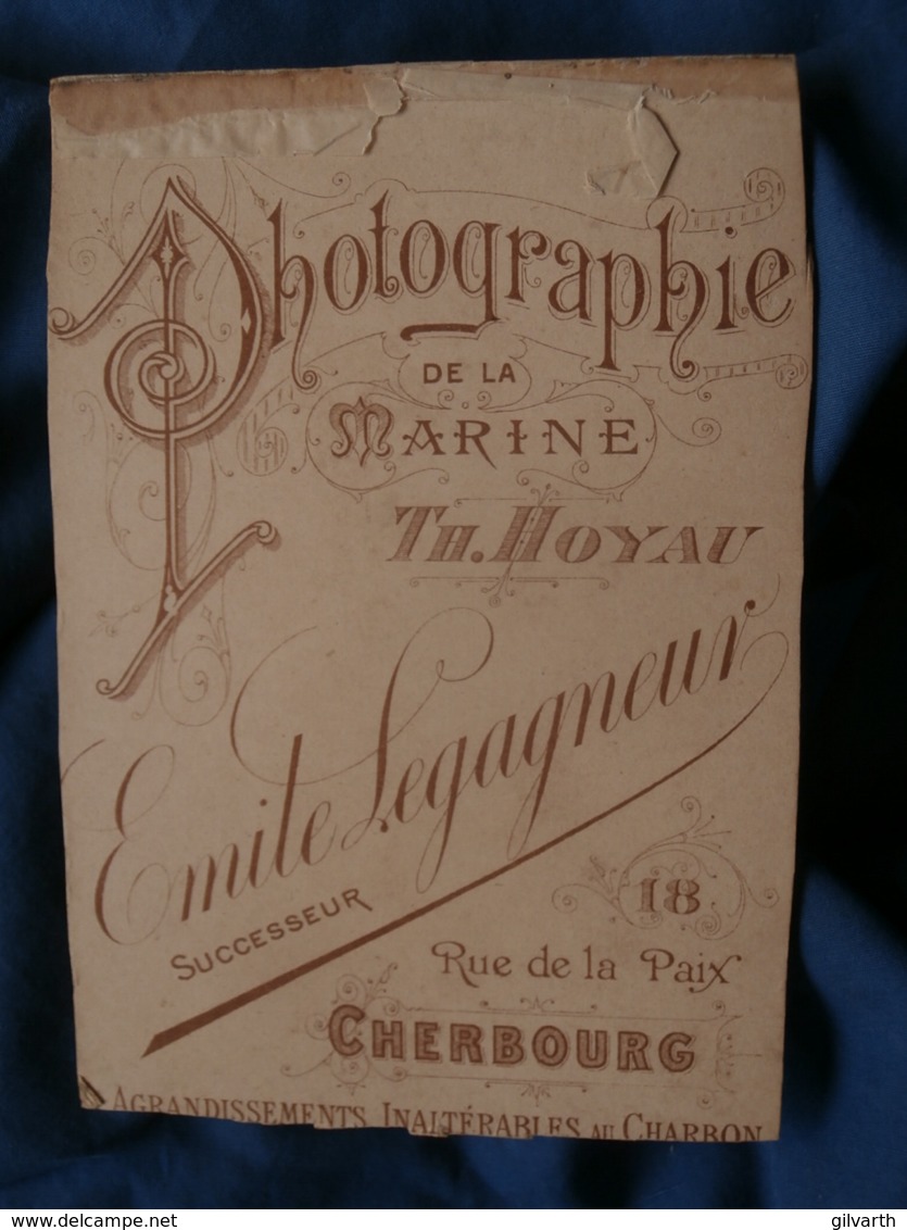 Photo Format Cabinet  Legagneur à Cherbourg  Portrait Homme âgé Souriant  CA 1900 - L460 - Old (before 1900)