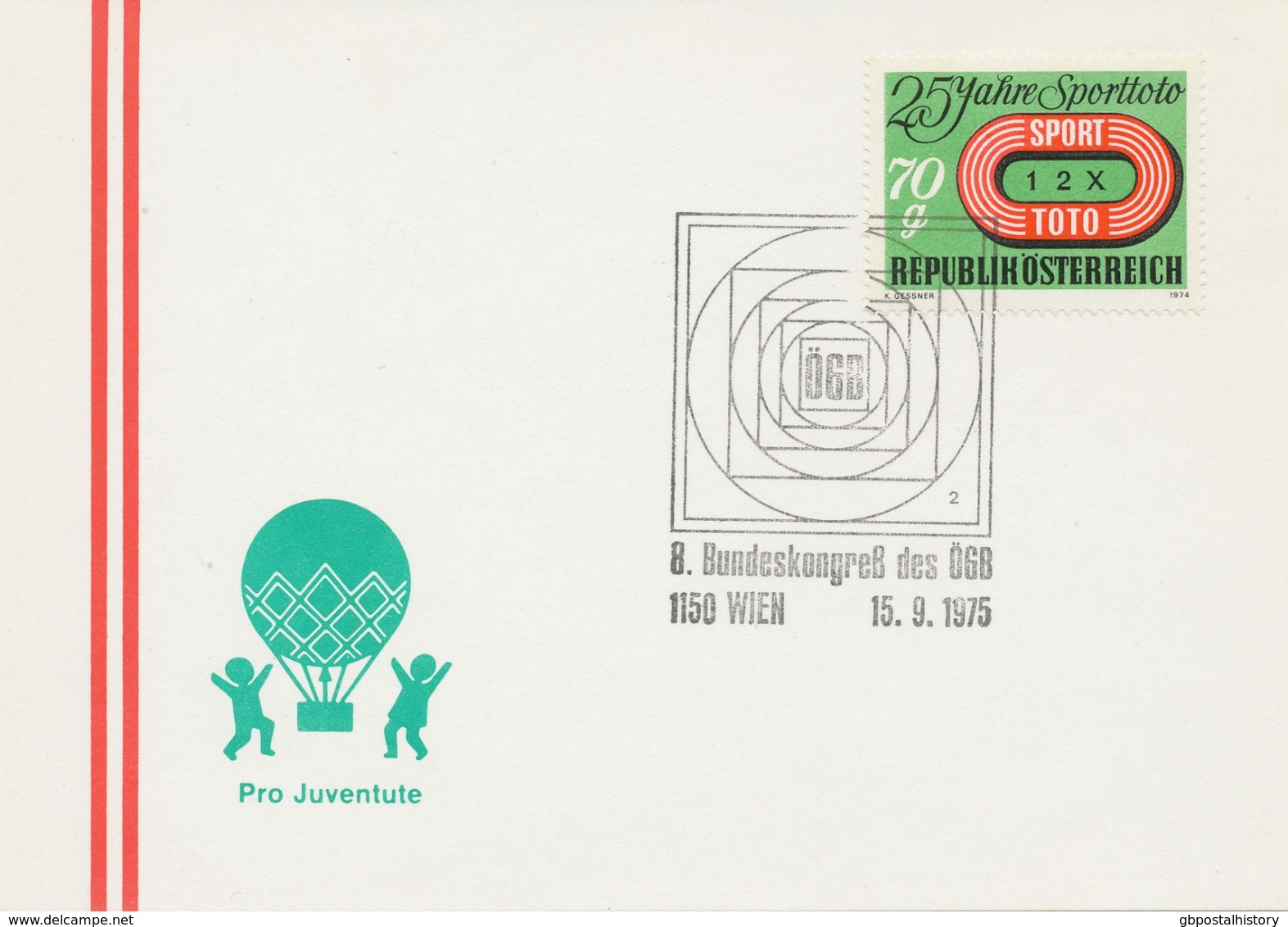 ÖSTERREICH 1975, SST 1150 WIEN 8. Bundeskongress Des ÖGB - Macchine Per Obliterare (EMA)