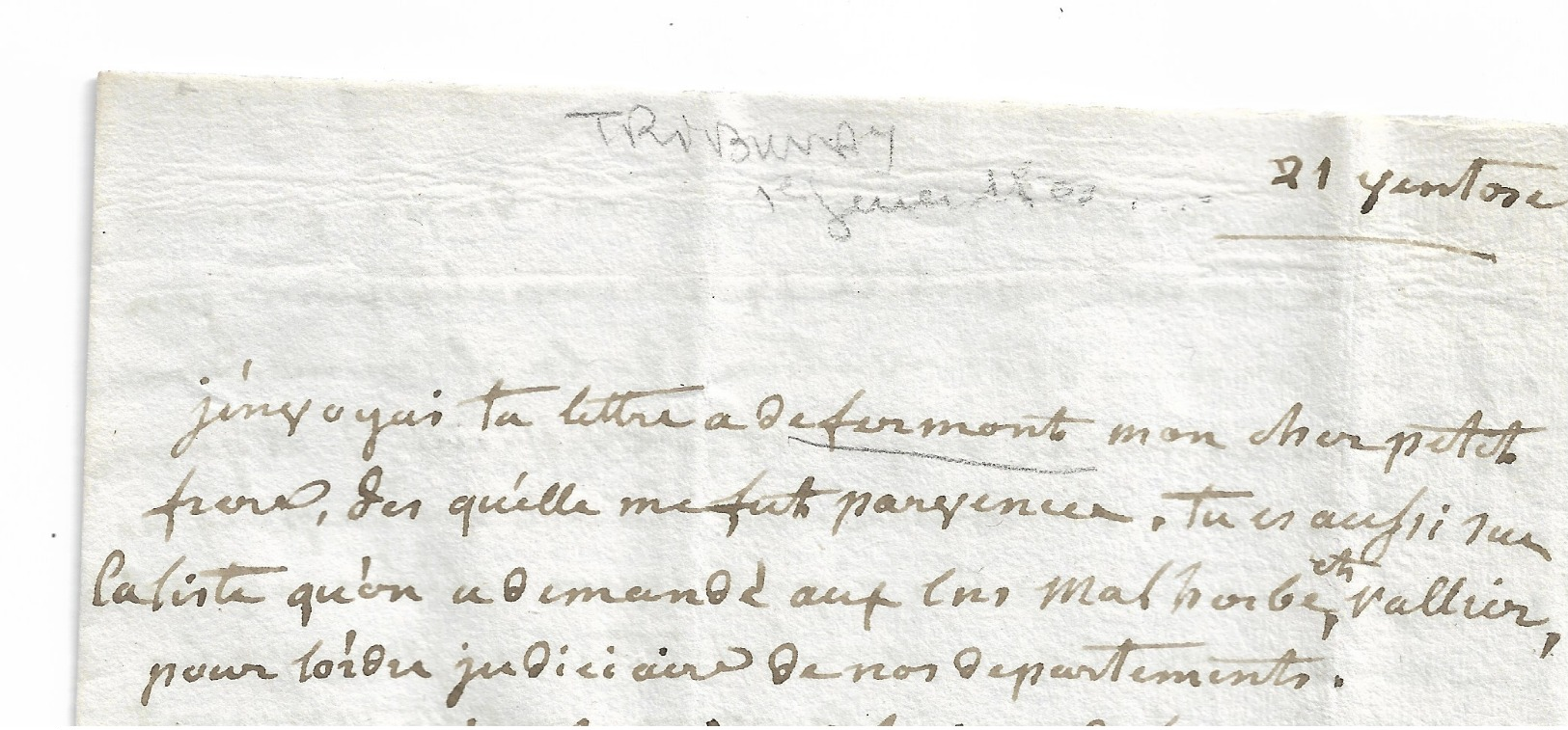 CONSULAT: "TRIBUNAT" Bonaparte, Defermon, Houitte De La Chesnay Port Malo (Saint Malo) - Documents Historiques
