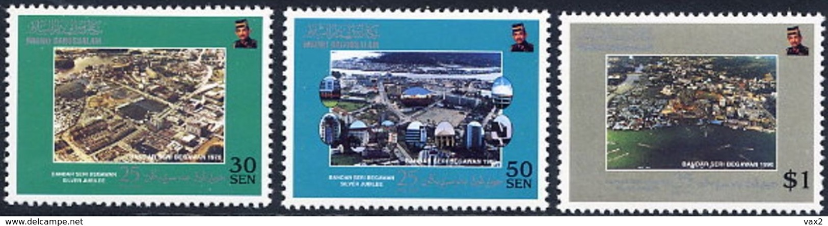 Brunei 1995 S#481-483 25th Anniversary Of Bandar Seri Begawan MNH - Brunei (1984-...)