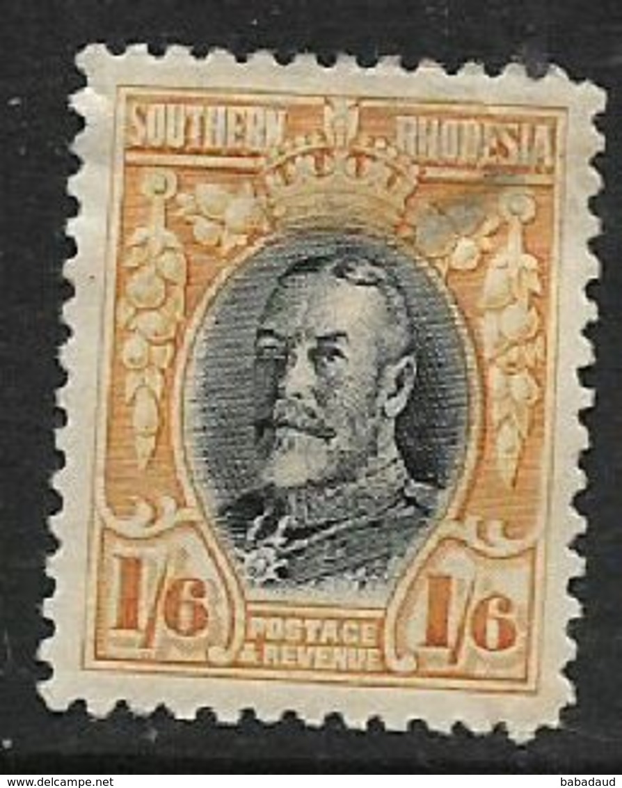 Southern Rhodesia 1936, GVR, 1/6, Field Marshal,perdf 12, MH*, Thinned - Southern Rhodesia (...-1964)