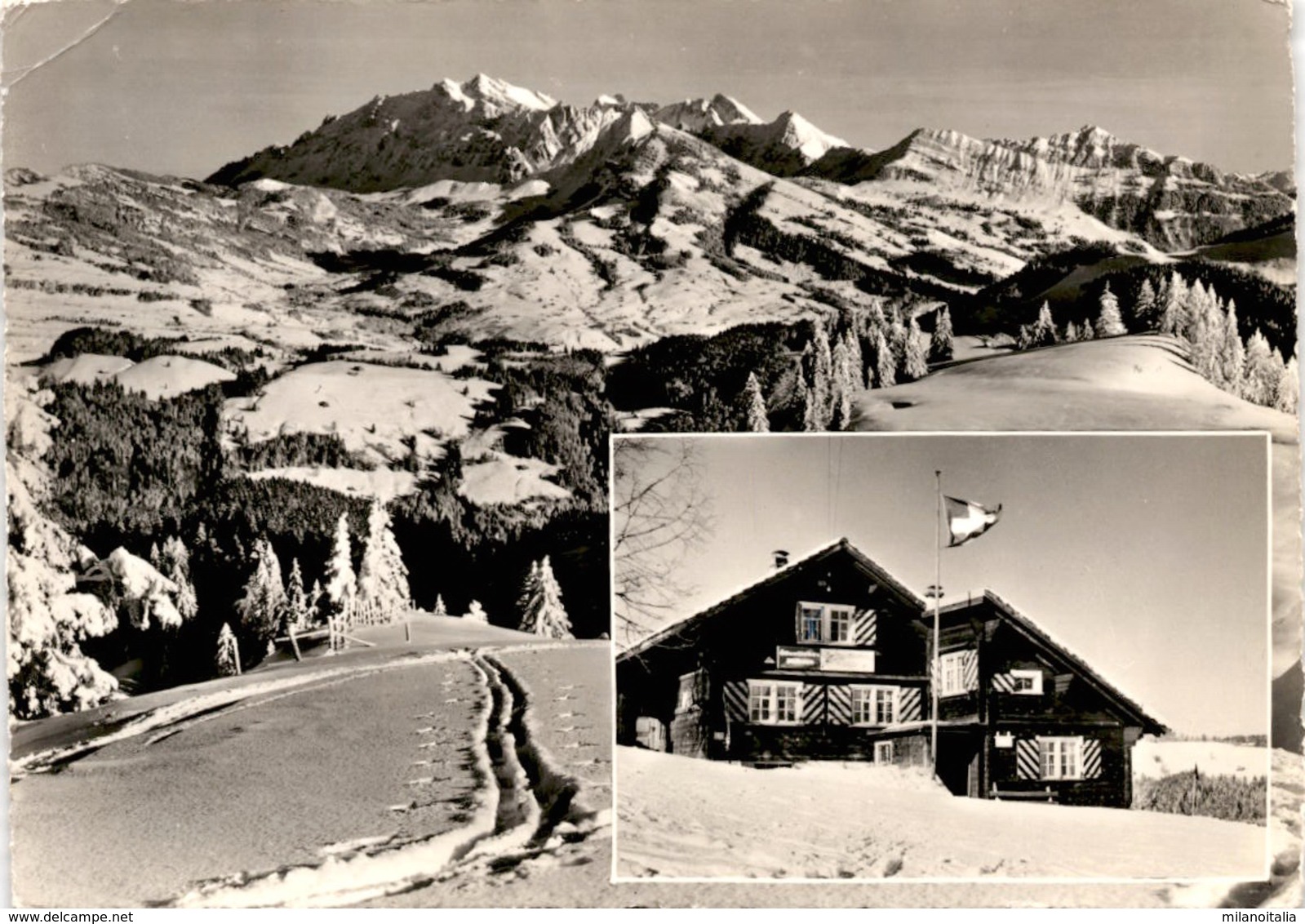 Skihaus Stangen - Skiklub Ebnat-Kappel - 2 Bilder * 20. 1. 1965 - Ebnat-Kappel