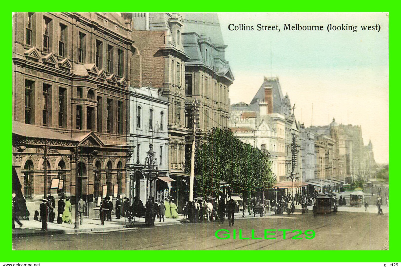 MELBOURNE, AUSTRALIE - ANIMATED COLLINS STREET, LOOKING WEST - V. S. M. - - Melbourne