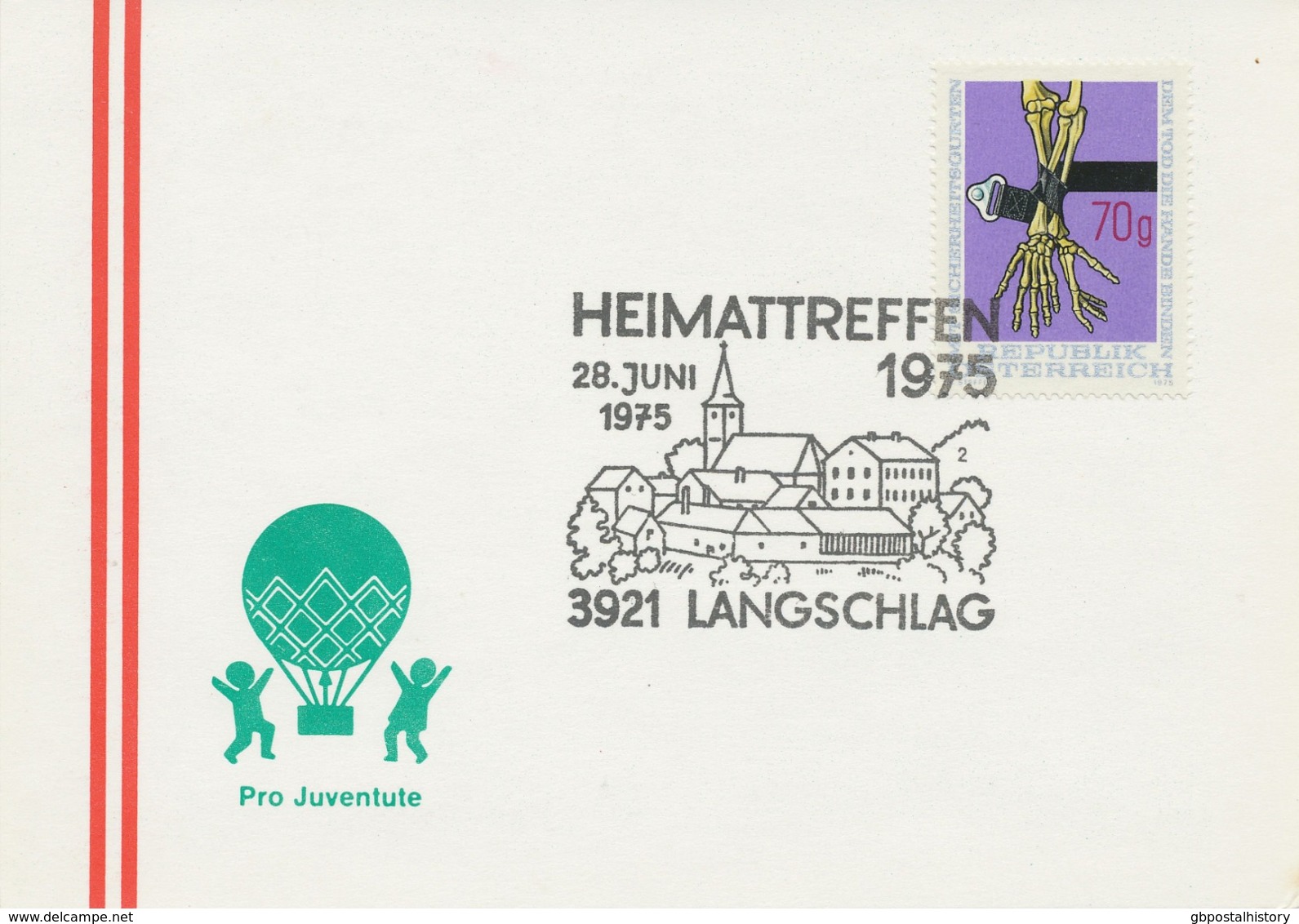 ÖSTERREICH 1975, SST 3921 LANGSCHLAG Heimattreffen 1975 - Maschinenstempel (EMA)