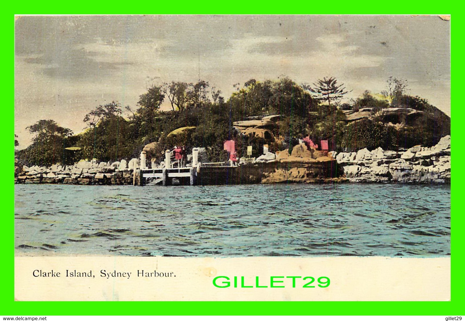 SYDNEY, AUSTRALIE - CLARKE ISLAND, SYDNEY HARBOUR - ANIMATED WITH PEOPLES -  HARDING & BILLING'S - - Sydney