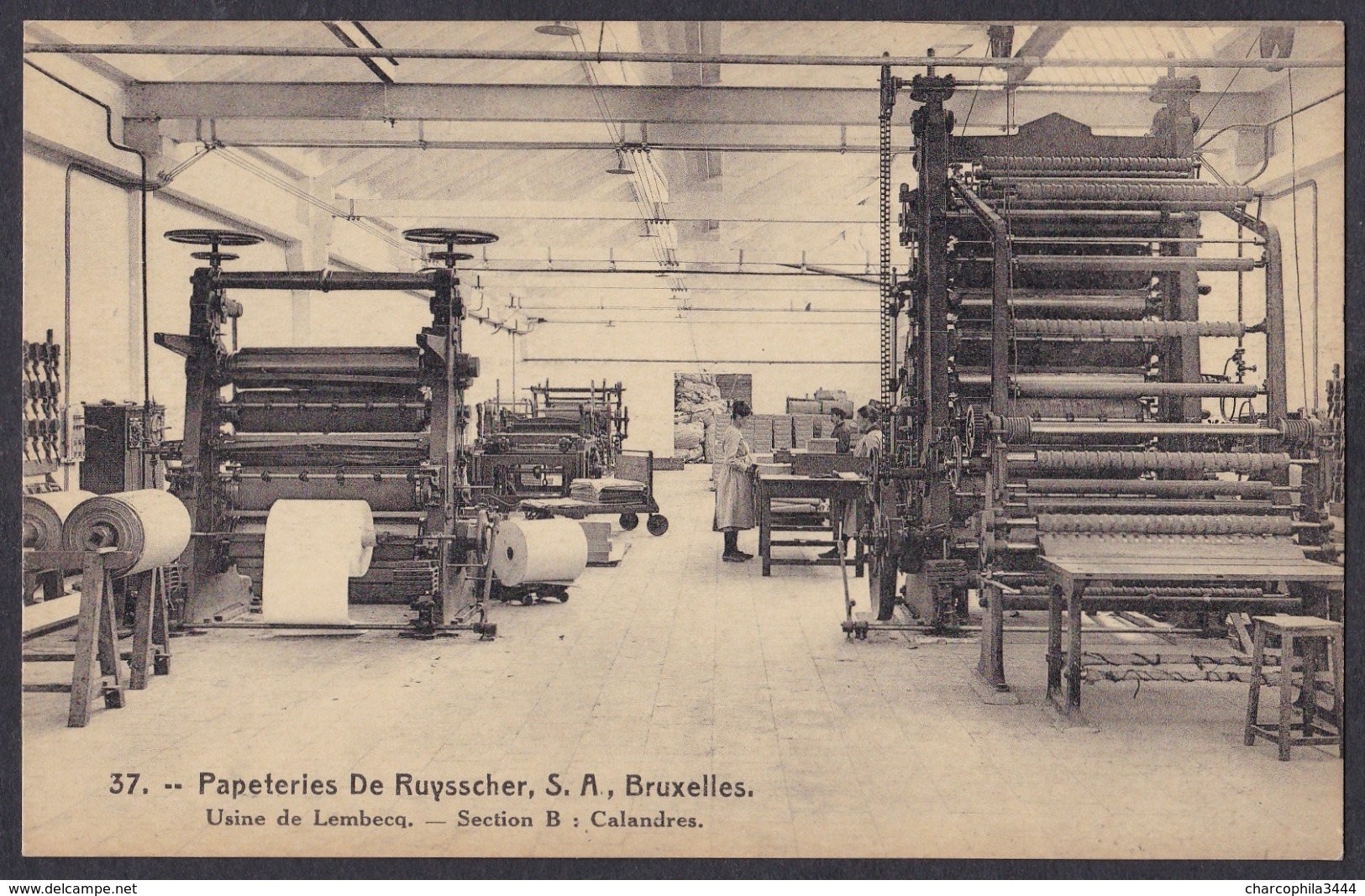 PAPETERIES DE RUYSSCHER S.A. BRUXELLES , USINE DE LEMBECQ (LEMBEEK) ,  SECTION B , CALANDRES - Autres & Non Classés