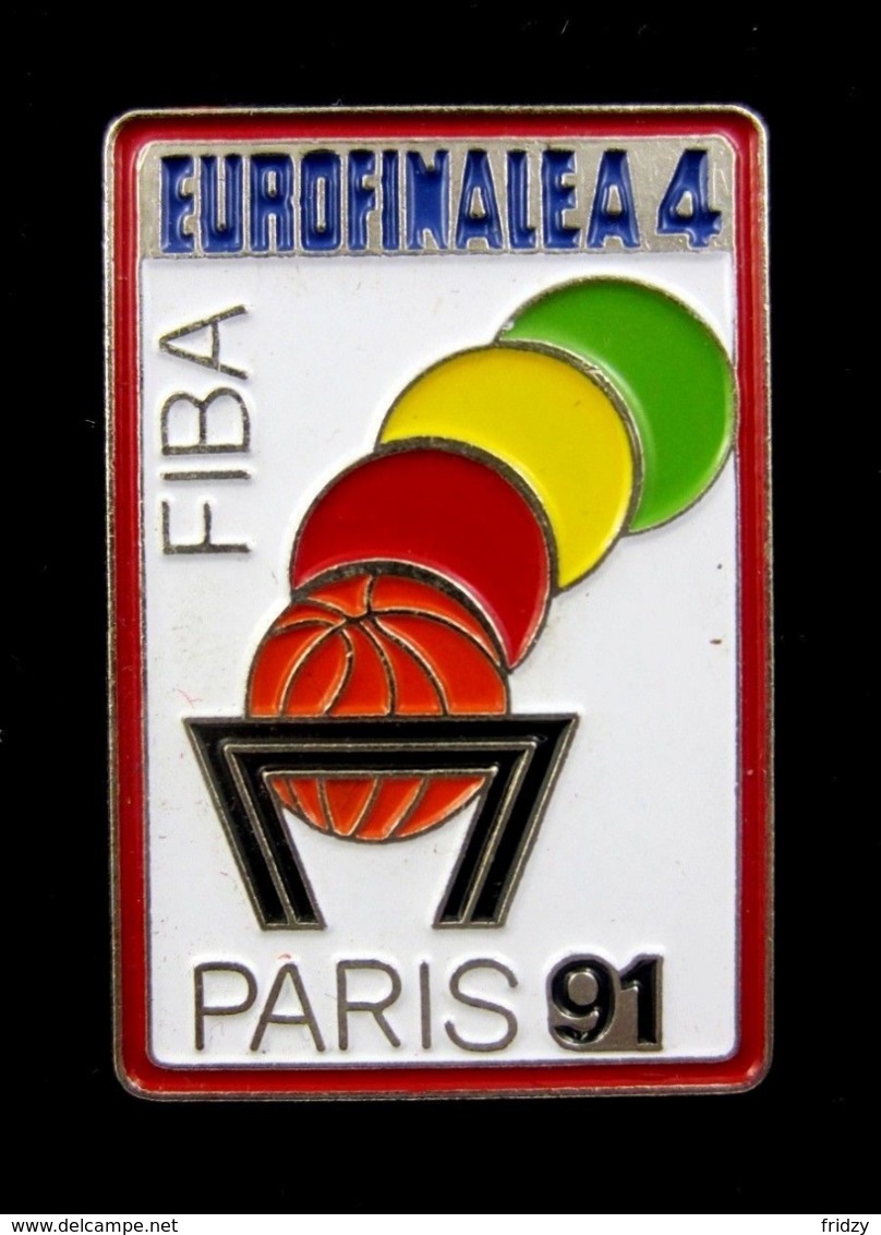 Pin's FIBA,  Eurofinal à 4, Basketball PARIS 1991 - Basketball