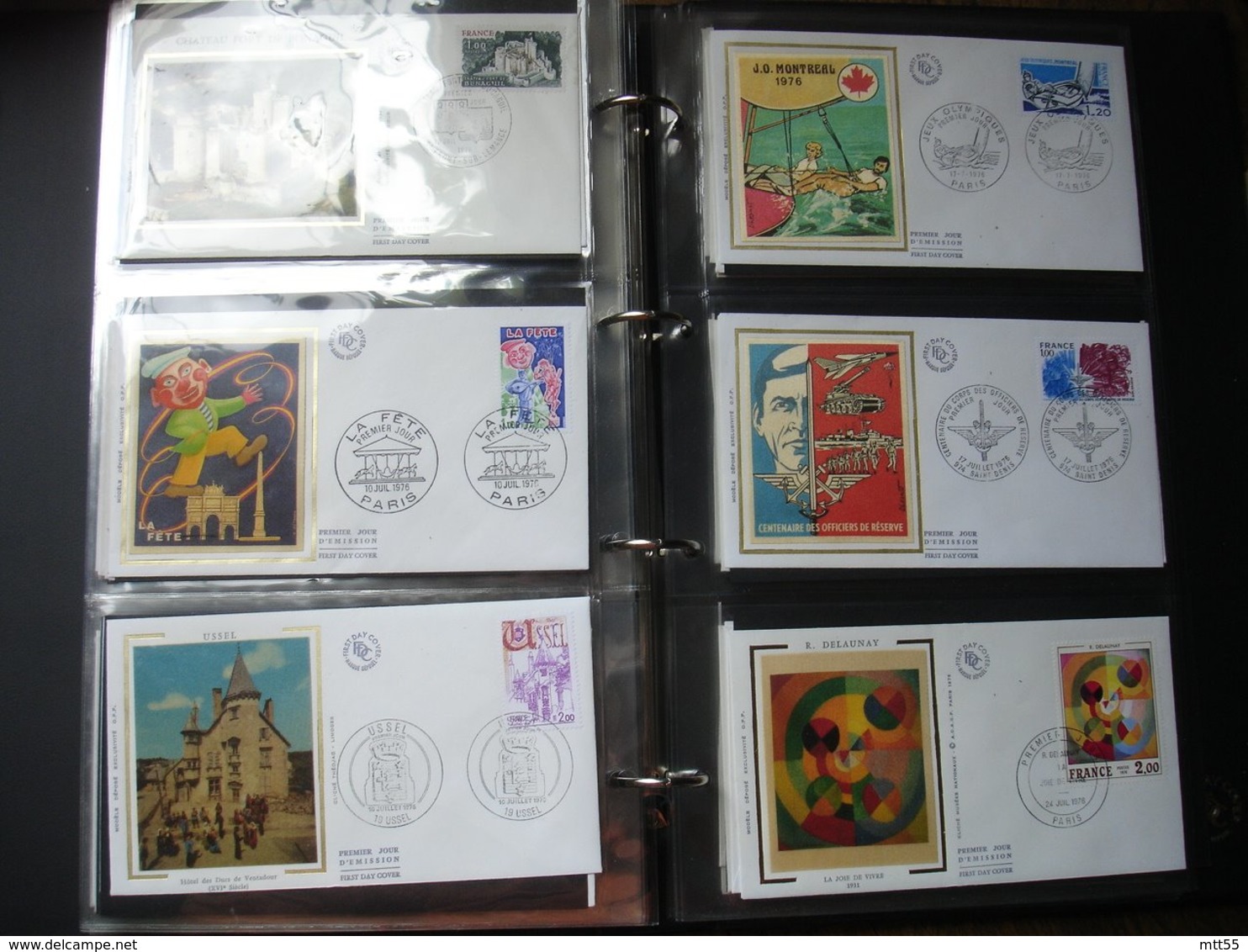 album classeur 102 fdc enveloppe 1 er jour annees 1970