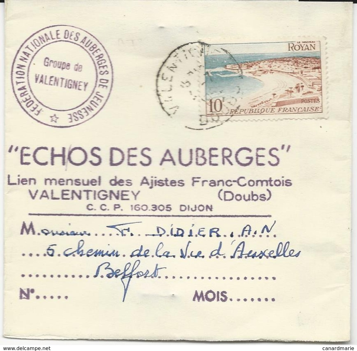 BANDE POUR JOURNAL 1955 AVEC TIMBRE A 10 FR ROYAN - 1921-1960: Période Moderne