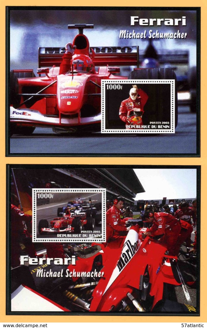 FORMULE 1  FERRARI - SERIE DE 8 BLOCS FEUILLETS DE 1 VIGNETTE NEUVES ** - Automobile - F1