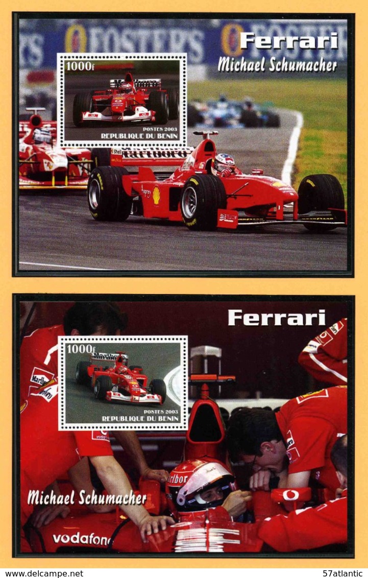 FORMULE 1  FERRARI - SERIE DE 8 BLOCS FEUILLETS DE 1 VIGNETTE NEUVES ** - Automobile - F1