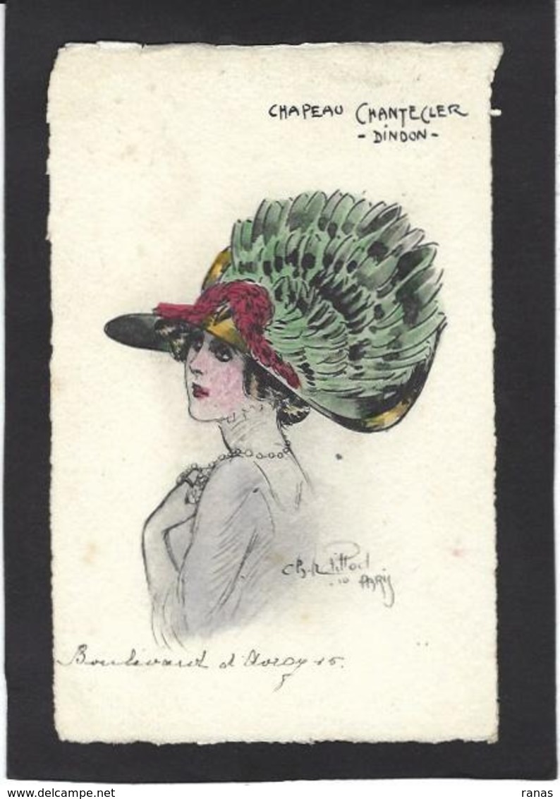 CPA Chantecler Mode Chapeau Femme Girl Woman érotisme Circulé Par Naillod - Naillod