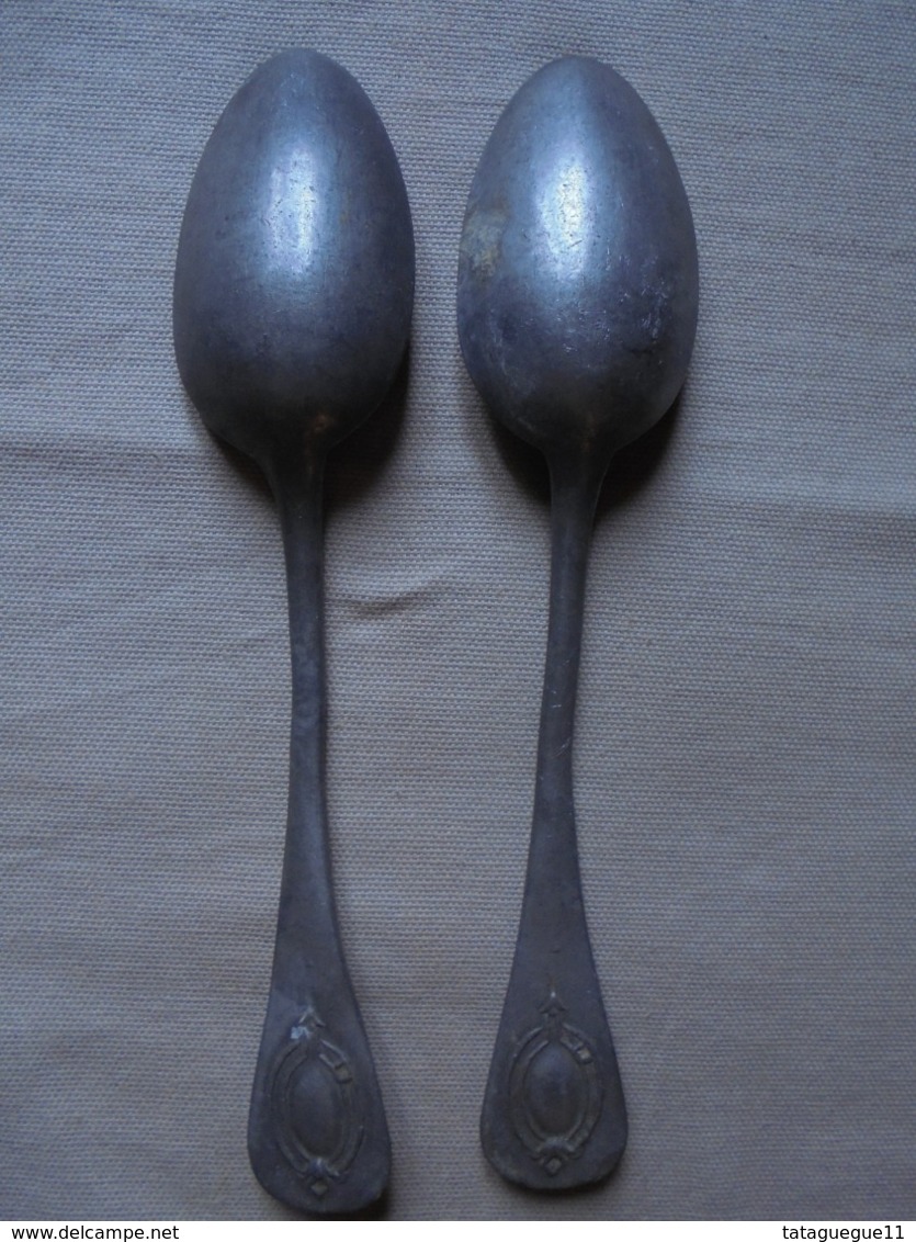 Ancien - 2 Cuillères à Soupe (en Plomb Ou Aluminium ?) - Spoons