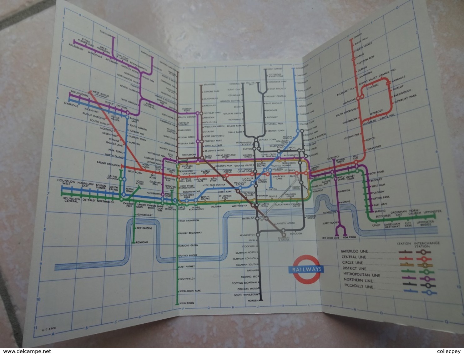 Plan Métro De LONDRES LONDON Année 60 - Andere Plannen