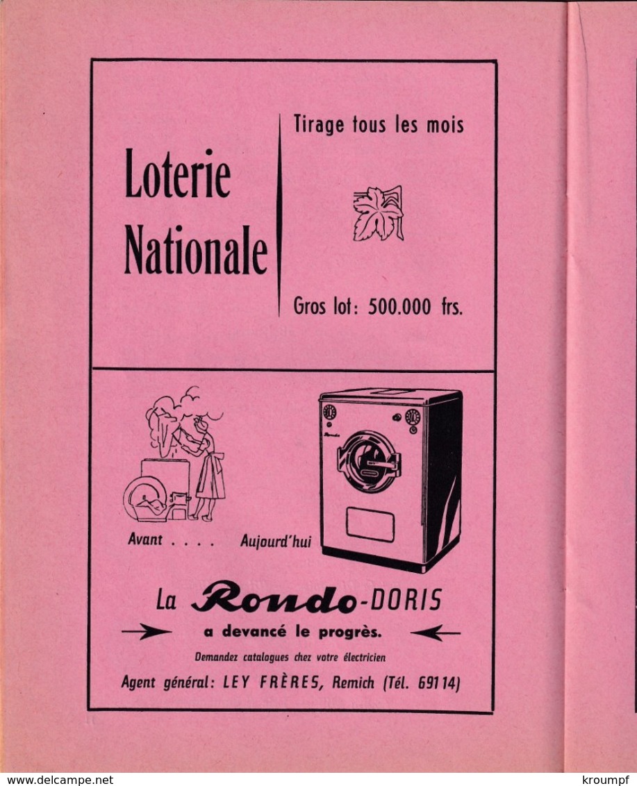 MONDORF LES BAINS 1957 - Programmes