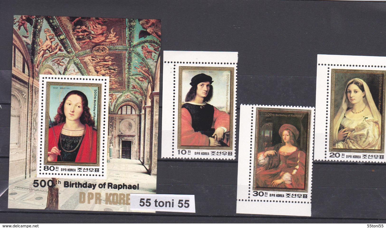 1984 Art  500th Anni. Of The Birth Of Raphael (2452-2454 + BL.173 ) 3v.+Bl  North Korea - Otros & Sin Clasificación