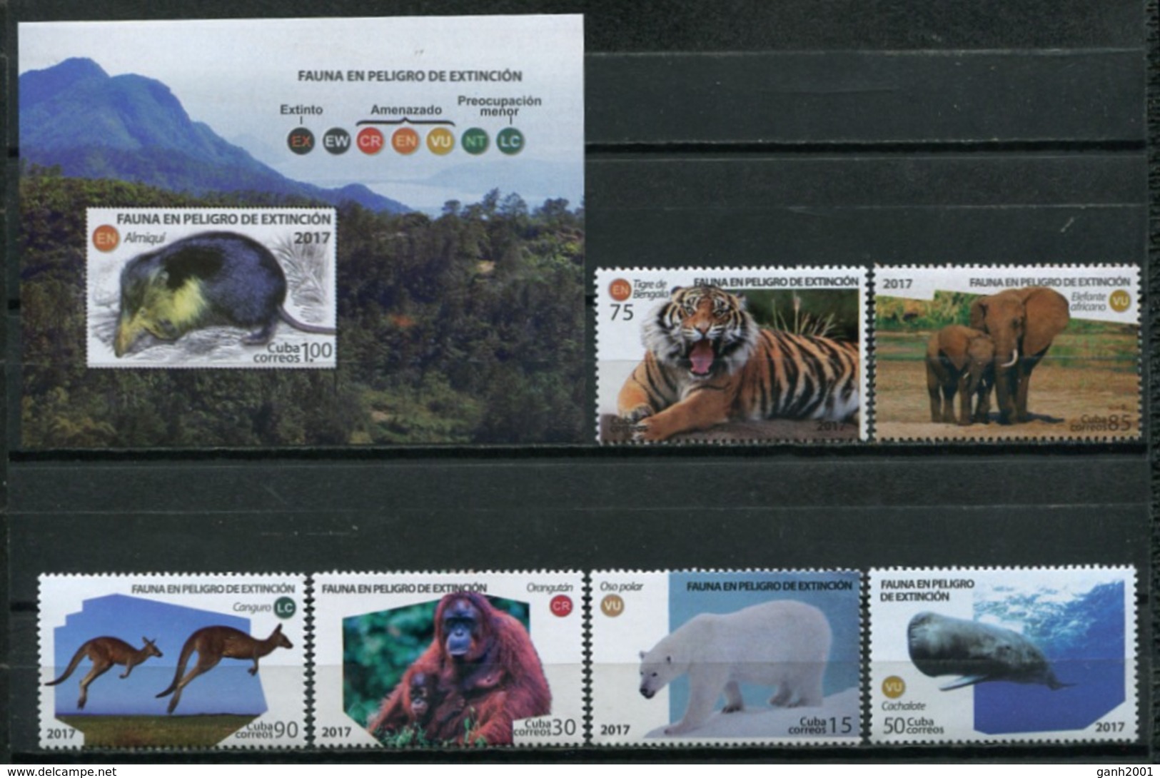 Cuba 2017 / Fauna Animals Mammals MNH Mamiferos Säugetiere / Cu7103  36-21 - Otros & Sin Clasificación